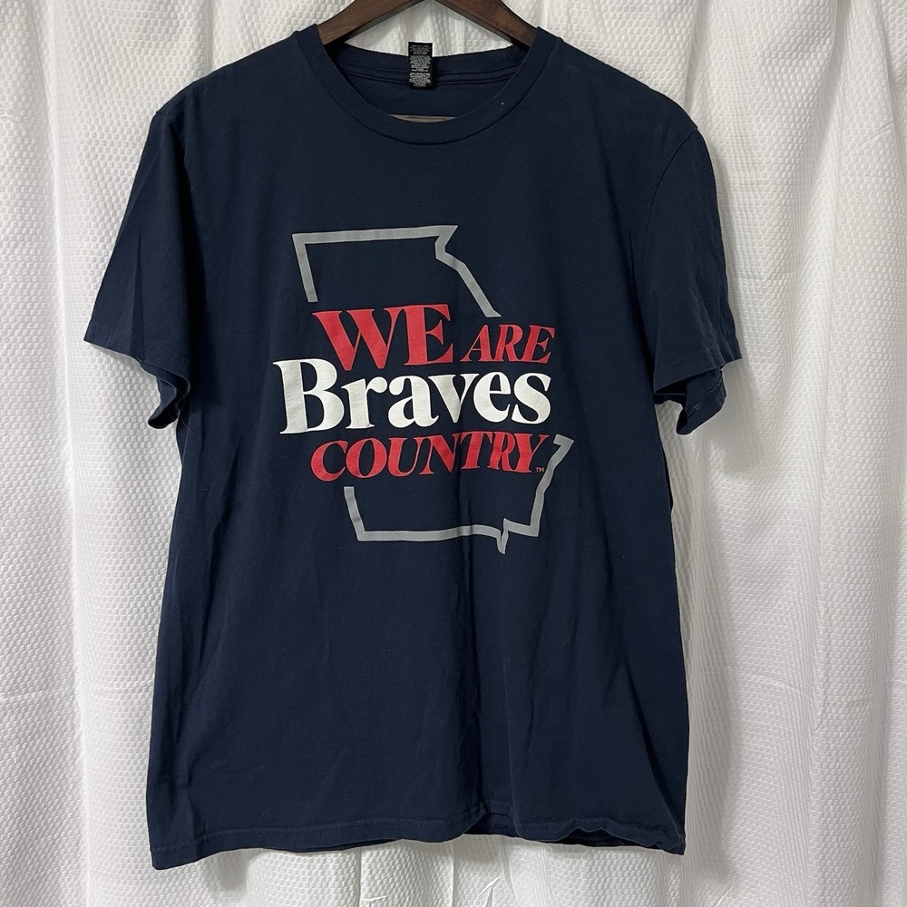 Atlanta Braves "We Are Braves Country" Georgia Graphic‎ Tee District Large EC